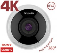 SV6020FLM IP-камера 12Мп Starvis панорамная антивандальная уличная с Fisheye объективом 1.98 мм микрофоном и подсветкой
