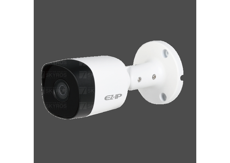 Видеокамера мультиформатная уличная цилиндрическая 2Мп 1/2.7 EZ-HAC-B1A21P-0360B Видеокамера мультиформатная уличная цилиндрическая 2Мп с объективом 3.6 мм (пластик)