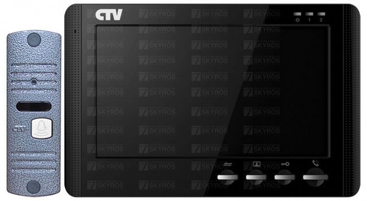 CTV-DP1704MD B Комплект цветного видеодомофона цв. корпуса - черный