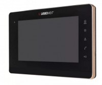 Видеодомофон гибридный "Laskomex PRO" E-1260  M/Bk/Gd видеомонитор для цифрового и координатного видеодомофона, черного цвета, золотистая металлическая рамка