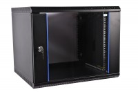 ШРН-Э-18.650-9005 Шкаф телекоммуникационный настенный разборный 18U (600x650) дверь стекло, цвет черный
