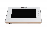 Видеодомофон гибридный "Laskomex PRO" E-1260 M/Wt/Gd видеомонитор для цифрового и координатного видеодомофона, белого цвета, золотистая  металлическая рамка