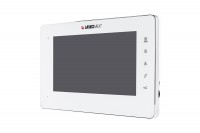 Видеодомофон гибридный "Laskomex PRO" E-1260 M/Wt/Si видеомонитор для цифрового и координатного видеодомофона, белого цвета, серебристая  металлическая рамка