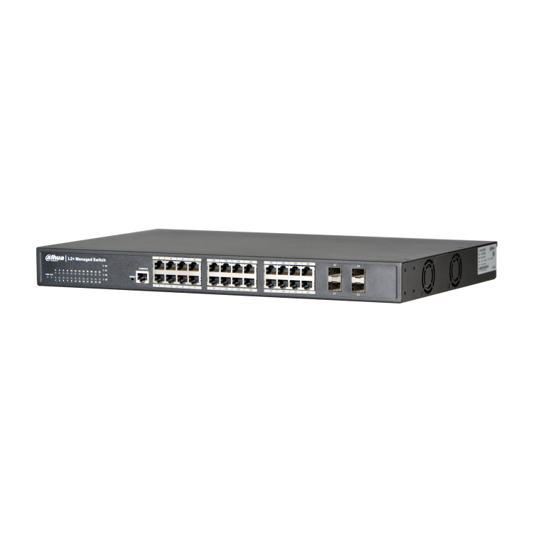 DH-PFS5424-24T Коммутатор управляемый L2+ с 20 портами 10/100/1000Base-T и Uplink 2 комбо-портами 1000BASE-T/X SFP