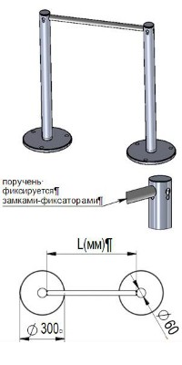 Praktika Перекладина ограждения мобильного 1500мм ВЗР 2004.02.00.000