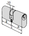 Цилиндр CISA 08.210.06 Для замков 14020, овальный, 5 пинов, 28+35 мм.