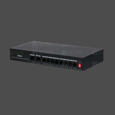 DH-PFS3010-8ET-65 Коммутатор неуправляемый с 8 портами 10/100 Base-T и питанием PoE+ до 65Вт