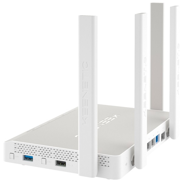 Двухдиапазонный гигабитный интернет-центр с Wi-Fi AC1300 Wave 2 MU-MIMO, усилителями приема/передачи, двухъядерным процессором, портами SFP, USB 3.0 и 2.0. KN-Keenetic Giga (KN-1010) Интернет-центр