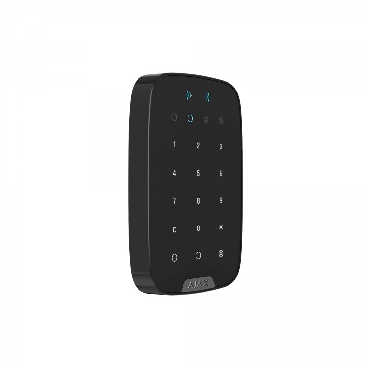 KeyPad Plus Беспроводная клавиатура для управления охраной с помощью карт и брелоков. Черный