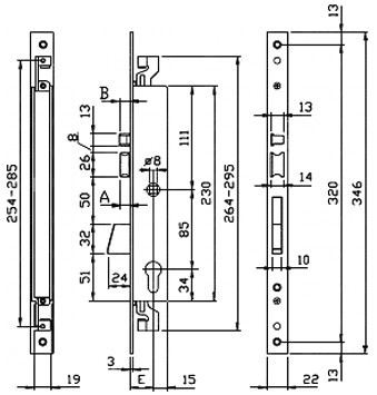 ISEO 7818-02-25-2 Замок электромеханический врезной