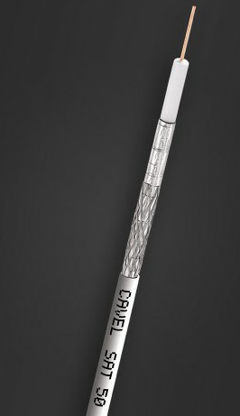 Кабель под разъем B-108 или F-113-55. Кабель - 75 ом, Медная жила 1 мм; луженая медь 60%, AL фольга; Потери 4,8Дб на 100м при 50мГц; внешний Ø 6,6 мм, по 100 м, -40°С до +80°С Кабель коаксиальный SAT50 (M) (по 100 м)