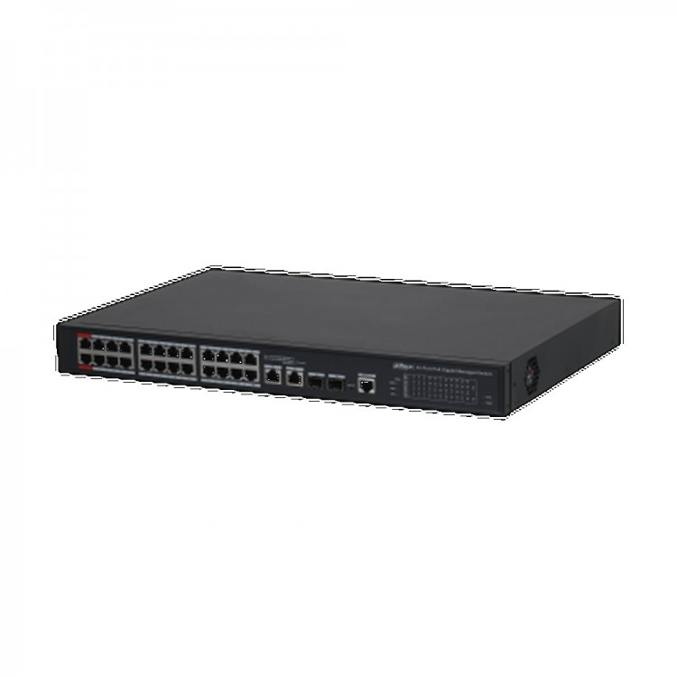 DH-PFS4226-24GT2GF-240 24-портовый гигабитный управляемый коммутатор с PoE