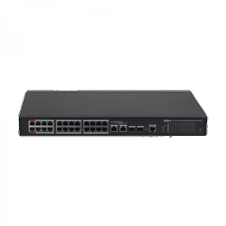 DH-PFS4226-24GT2GF-360 24-портовый гигабитный управляемый коммутатор с PoE