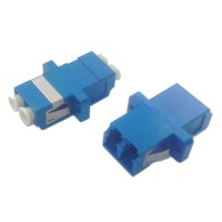 FA-P11Z-DLC/DLC-N/WH-BL Оптический проходной адаптер LC-LC, SM, duplex, корпус пластиковый, синий, белые колпачки