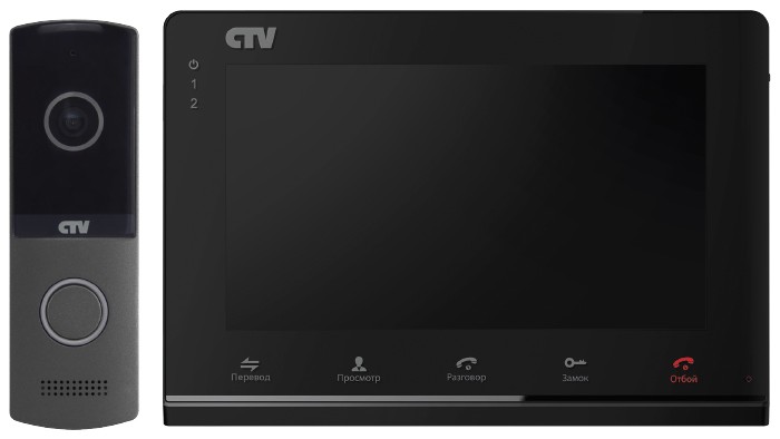 CTV-DP2700IP NG Комплект цветного IP видеодомофона цв. корпуса - черный