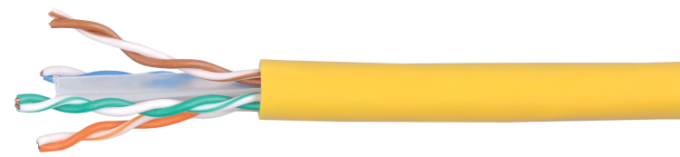 LC1-C5E04-127 Кабель связи витая пара U/UTP, кат.5E 4x2х24AWG solid, LSZH, 305м, оранжевый