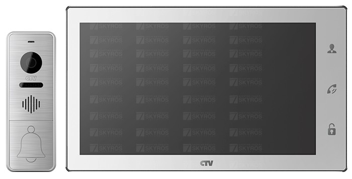 CTV-DP4102 FHD W Комплект цветного видеодомофона  формата AHD  белый