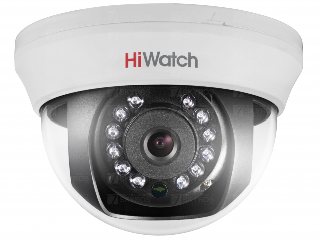DS-T201(B) (3.6 mm) Видеокамера HD-TVI 2Мп купольная внутренняя с объективом 3.6мм и ИК-подсветкой до 20м