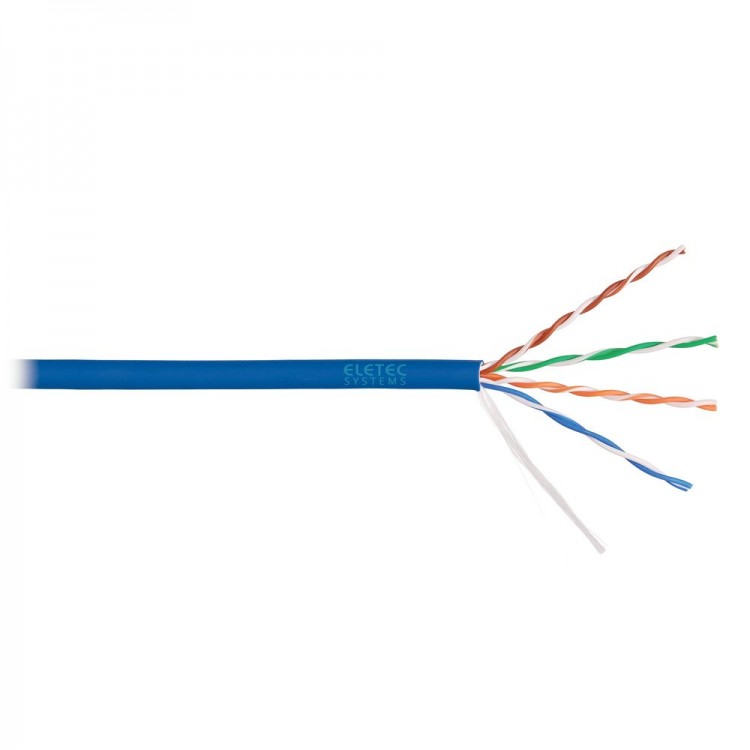 Кабель UTP 5E Eletec 4x2xAWG24, синий, 305м, медь