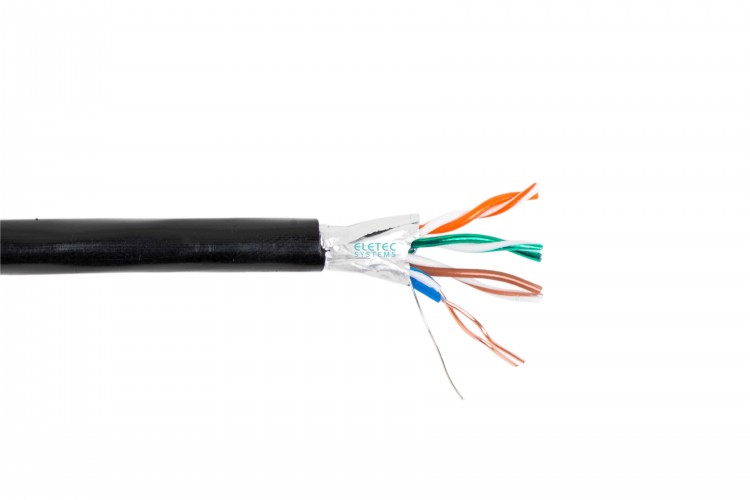 Кабель FTP 6A Eletec 4x2xAWG23, наружный, 305м, медь