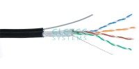 Кабель FTP 5E Eletec 4x2xAWG24 наружный с тросом, 305 м, медь