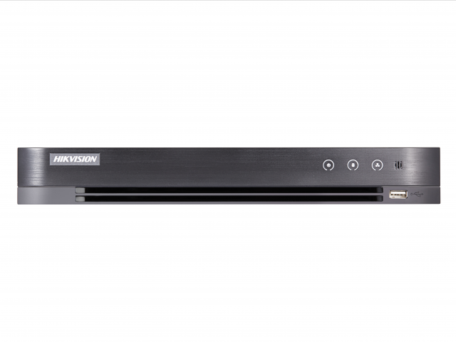 DS-7204HUHI-K1/P 4-х канальный гибридный HD-TVI регистратор с поддержкой PoC камер Hikvision