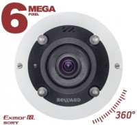 BD3670FL2 IP-камера 6Мп Exmor R купольная панорамная с Fisheye объективом 1.65 мм и ИК-подсветкой