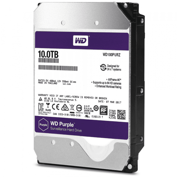 WD101PURZ Жесткий диск SATA 10TB 6Гбит/с 256MB