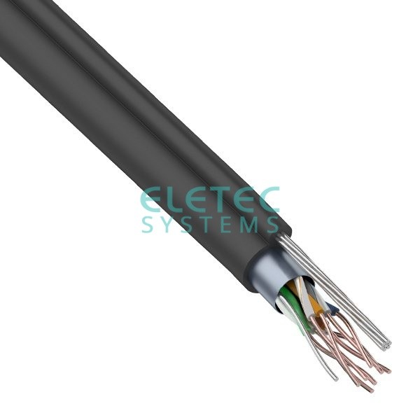 Кабель FTP 5E Eletec 4x2xAWG24 наружный с тросом (многопроволочный 7х0,4), 305 м, медь Кабель FTP 5E Eletec 4x2xAWG24 наружный с тросом (многопроволочный 7х0,4), 305 м, медь