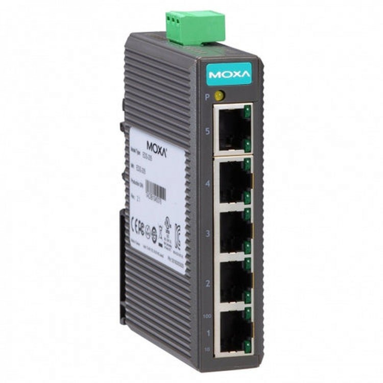EDS-205 Компактный 5-портовый неуправляемый коммутатор 10/100 BaseT(X) Ethernet