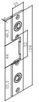 F 61 Inox (41 Inox) Планка для защелки