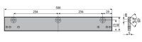 ASSA ABLOY DCA130--EV1 (A130) Mонтажная пластина для скользащей тяги DCG193/195, серебро