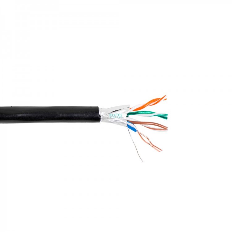 Кабель FTP 5E PROFI line 4x2xAWG24, наружный, Eletec, 305м, медь, Россия