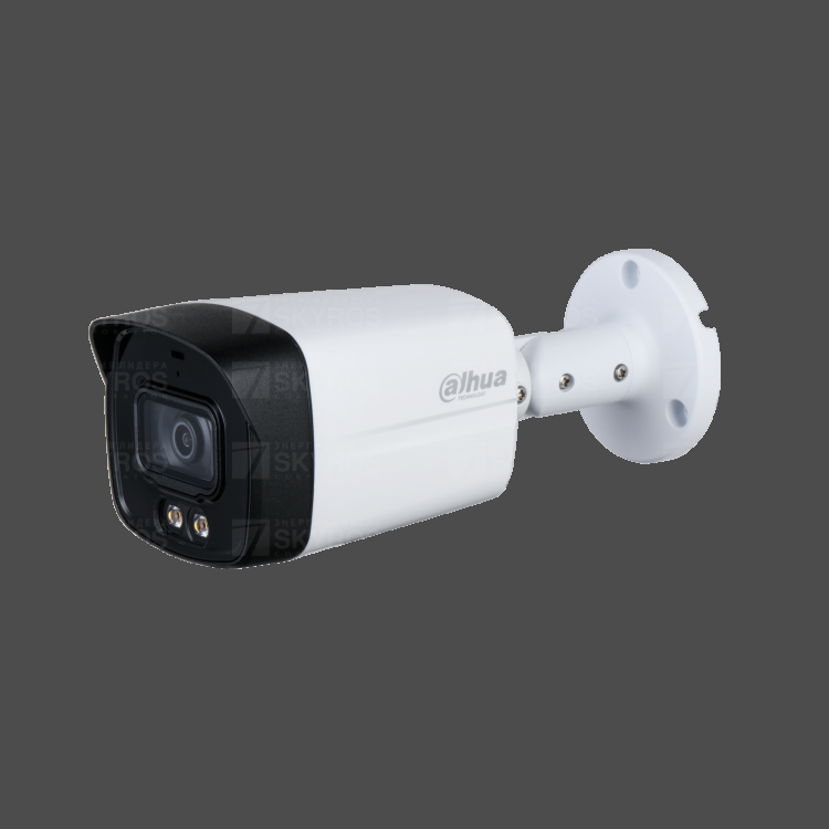 DH-HAC-HFW1409TLMP-A-LED-0360B Видеокамера мультиформатная (4 в 1) 4Мп Full-color цилиндрическая уличная с объективом 3.6мм и микрофоном