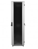 ШТК-М-42.8.10-1ААА-9005 Шкаф телекоммуникационный, 42U 800x1000, передняя дверь стеклянная одностворчатая, задняя дверь металлическая одностворчатая, боковые панели, шнуры заземления, ножки, черный