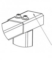 PERCo-RF01 0-08 Накладка верхняя для стыковки секции ограждения PERCo-MB-15 / калитки PERCo-WHD-15 со стеной