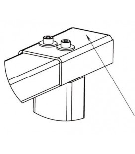 PERCo-RF01 0-08 Накладка верхняя для стыковки секции ограждения PERCo-MB-15 / калитки PERCo-WHD-15 со стеной