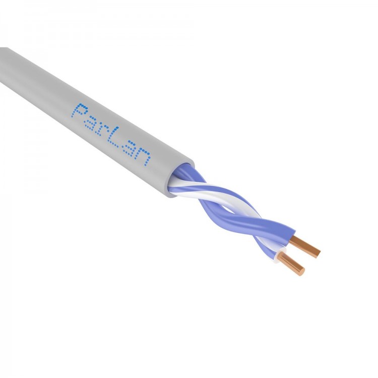 Кабель парной скрутки ParLan U/UTP Cat5e PVC 1х2х0,52 (305м) для СКС и IP-сетей имеет 1 пару жил диаметром 0,52 мм (24 AWG), категория 5e. Предназначен для одиночной внутренней стационарной прокладки. Кабель стоек к воздействию относительной влажности воздуха до 98% при температуре до 35С Кабель ParLan U/UTP Cat5e PVC 1х2х0,52 для СКС и IP-сетей